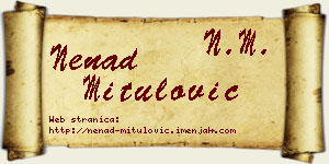 Nenad Mitulović vizit kartica